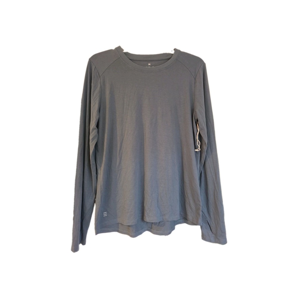 Free Fly Long Sleeve Shirt Blue Bamboo Lightweight Outdoor Top medium